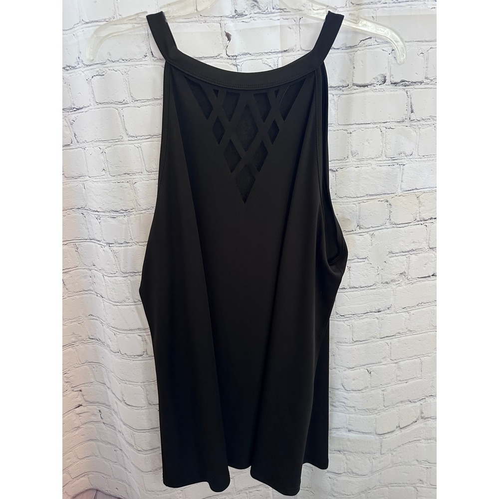 Shein Black Tank Top Diamond Cutout Sleeveless Casual Party‎ Top
